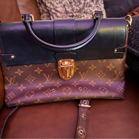 Louis Vuitton Monogram Brown and Black Satchel - Picture 2 of 9